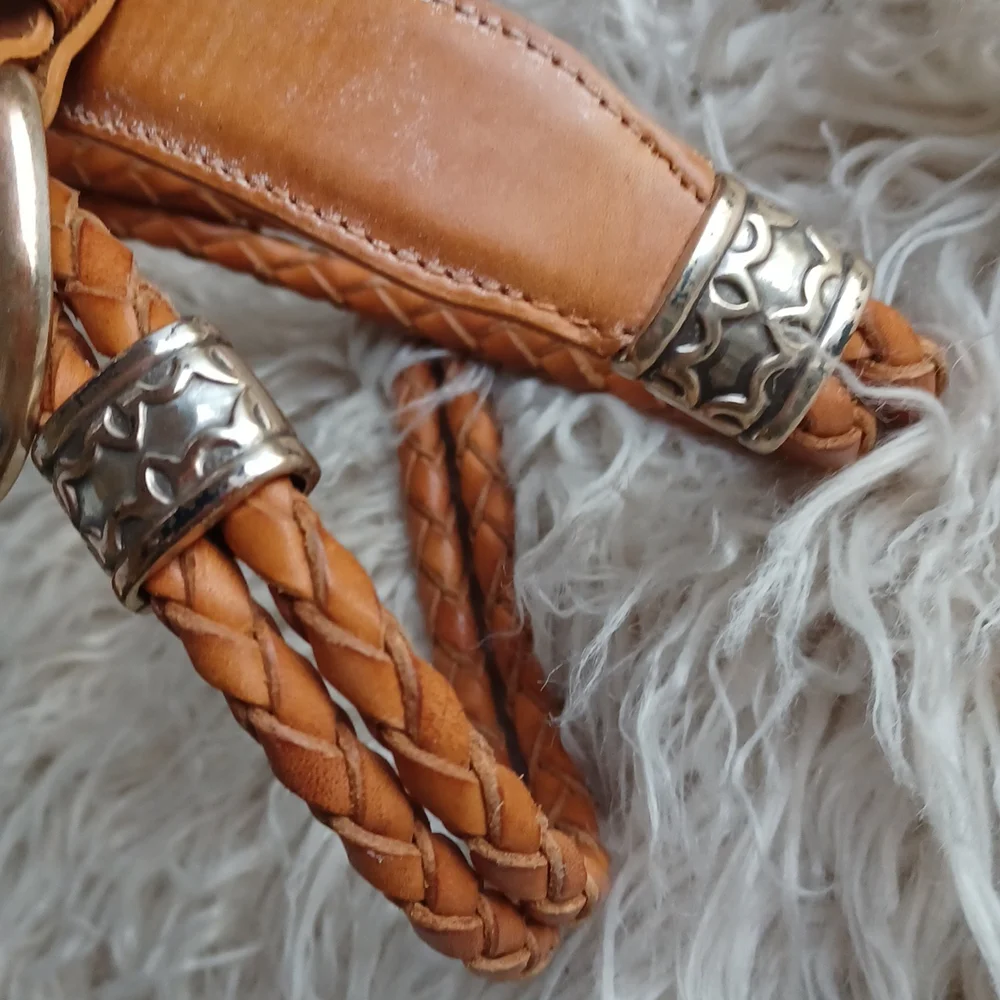 Fossil leather belt